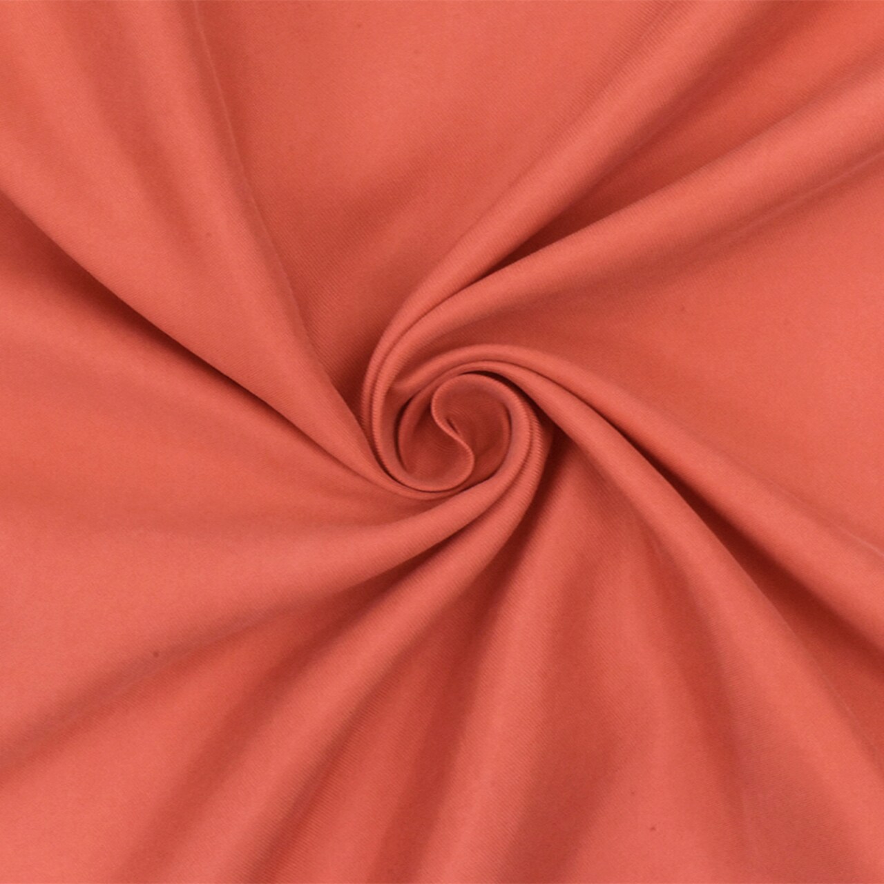Simple Orange Famous Designer Cupro-Rayon Peach Skin Twill Woven Fabric By the Yard